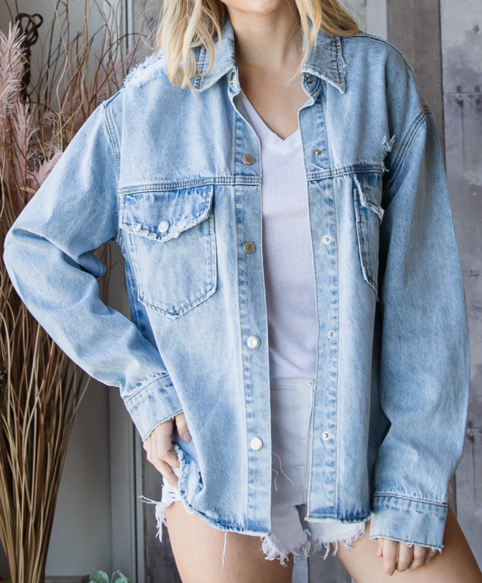 Distressed Denim Jacket